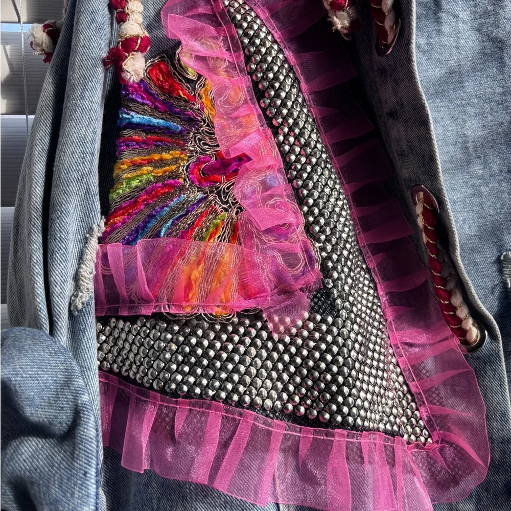 Eclectic denim/jean jacket - Picture 3 of 5